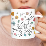 Puodelis "Mama ir vaikai" su vaikų vardais