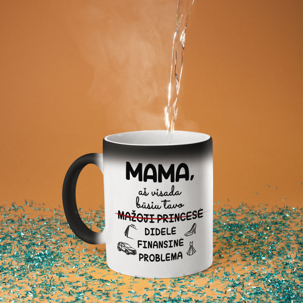 Puodelis "Mamos finansinė problema"