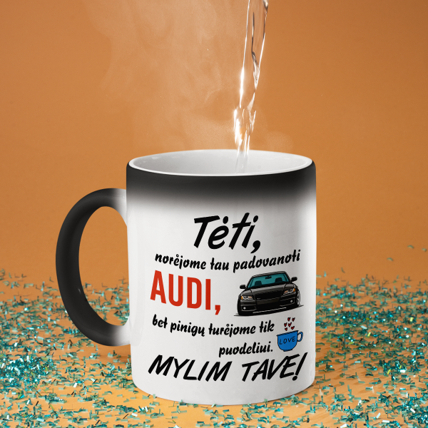Puodelis "Norėjome tau padovanoti AUDI"