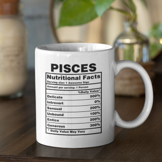 Puodelis "Pisces Nutrition Facts"