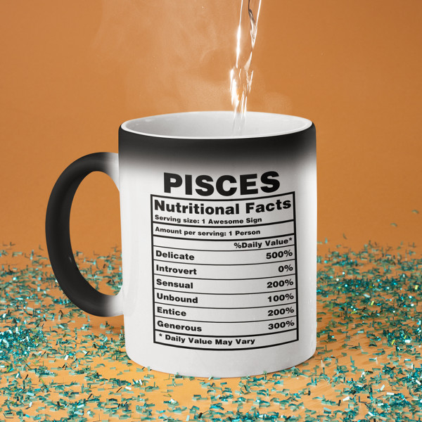 Puodelis "Pisces Nutrition Facts"