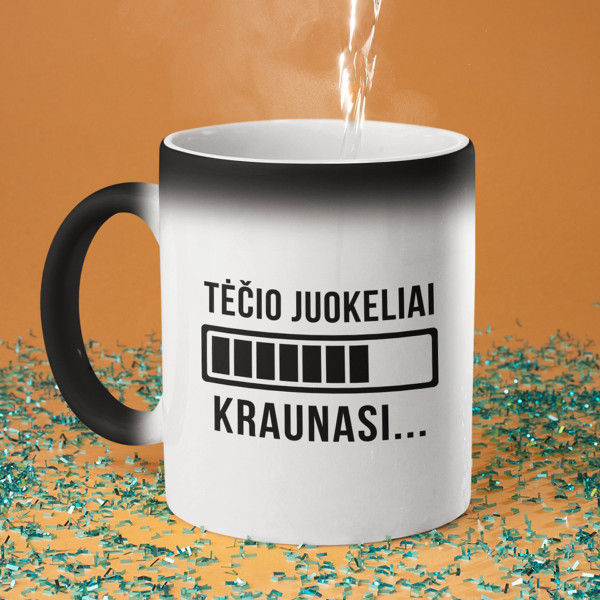 Puodelis "Tėčio juokeliai kraunasi"