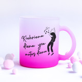 Stiklinis matinis puodelis "Moters diena"