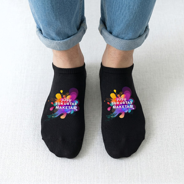 Trumpos vyriškos kojinės su Jūsų sukurtu dizainu