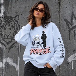 Unisex pastelinis džemperis "Aš priekyje"
