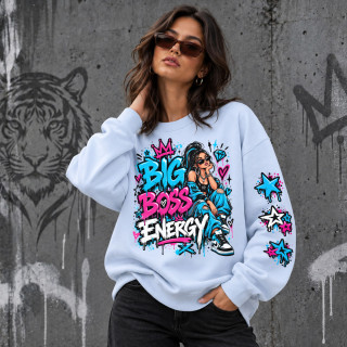 Unisex pastelinis džemperis "Big Boss Energy"