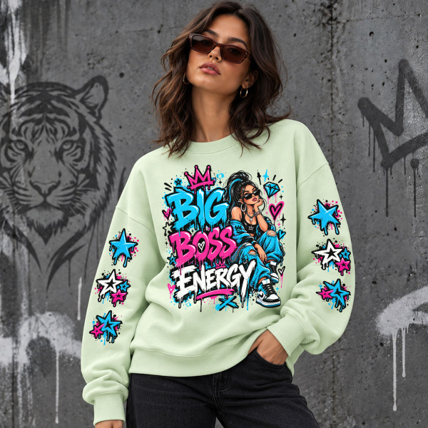 Unisex pastelinis džemperis "Big Boss Energy"