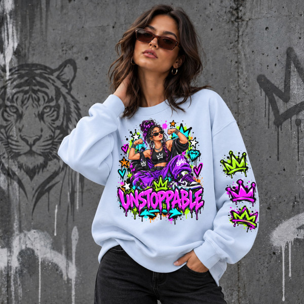 Unisex pastelinis džemperis "Unstoppable"