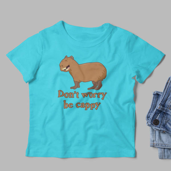 Vaikiški marškinėliai "Don't worry be cappy"