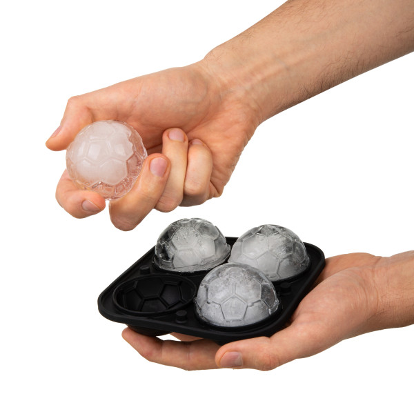 Viskio ir futbolo fano rinkinys: taurė ir ledo formelės