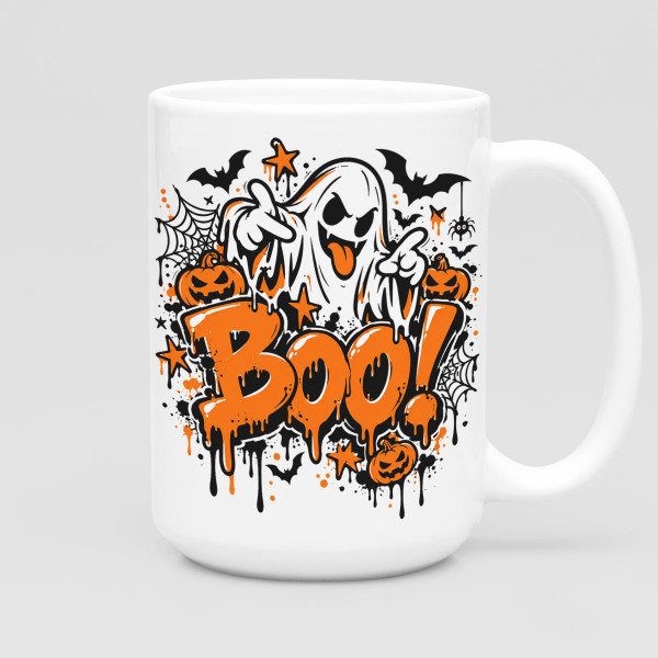 XL puodelis "Boo!" (450ml)