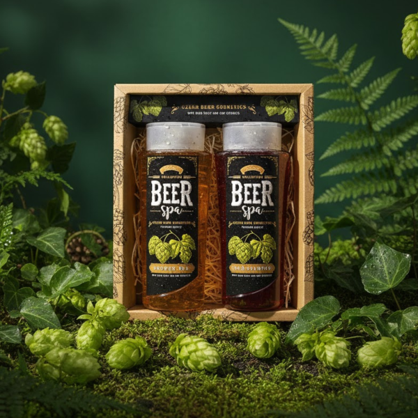 "BEER SPA" alaus kosmetikos rinkinys - dušo želė (250ml) ir šampūnas (250ml)