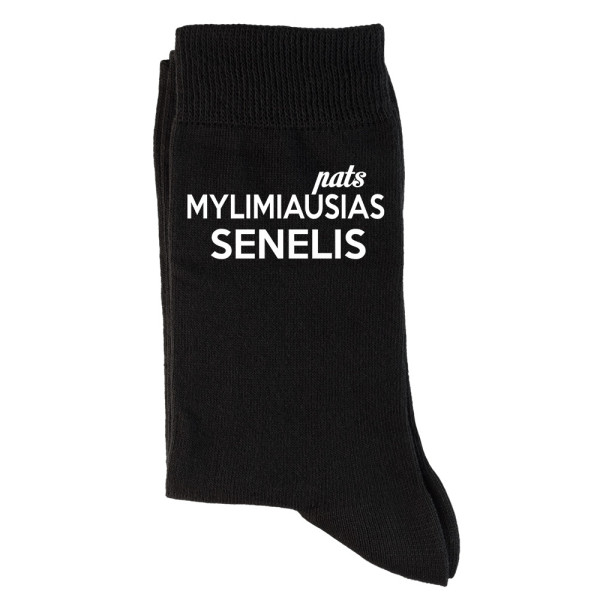 Kojinės "Pats mylimiausias SENELIS" Kojinės "Pats mylimiausias SENELIS"