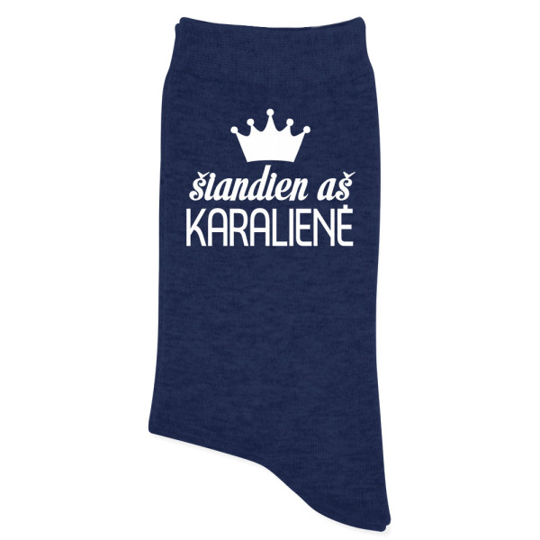 Moteriškos kojinės "Šiandien aš karalienė"
