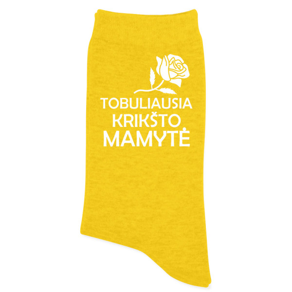Moteriškos kojinės "Tobuliausia Krikšto mamytė"