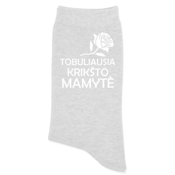 Moteriškos kojinės "Tobuliausia Krikšto mamytė"