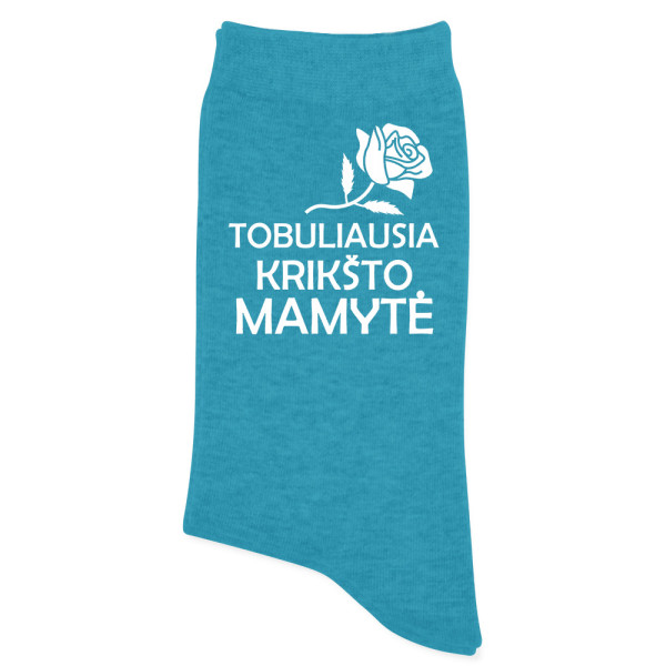 Moteriškos kojinės "Tobuliausia Krikšto mamytė"