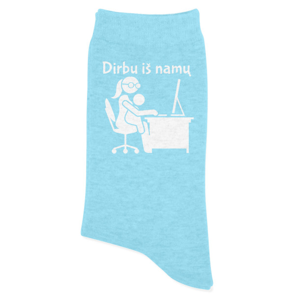 Moteriškos kojinės "Dirbu iš namų"
