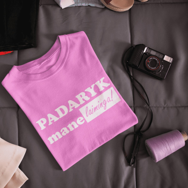 Moteriški marškinėliai "Padaryk mane laiminga" Moteriški marškinėliai "Padaryk mane laiminga"
