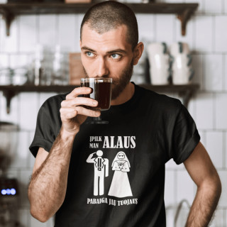 Marškinėliai "Įpilk man alaus, pabaiga jau tuojaus"