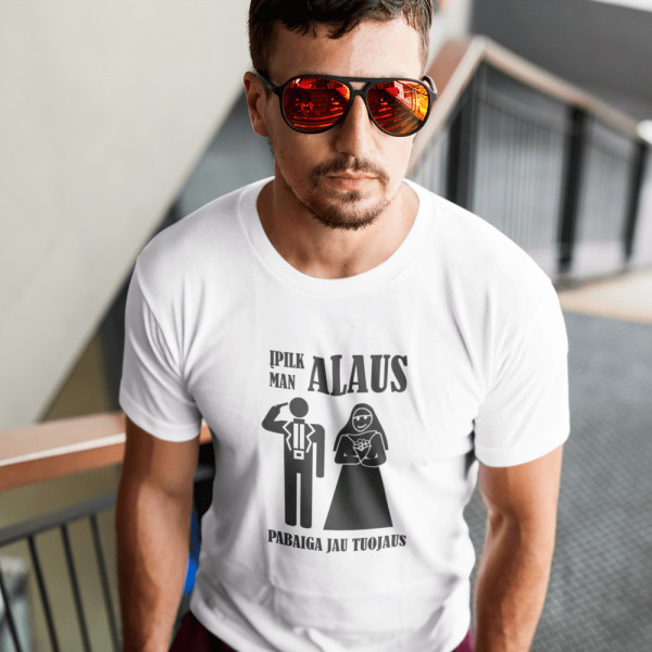 Marškinėliai "Įpilk man alaus, pabaiga jau tuojaus" Marškinėliai "Įpilk man alaus, pabaiga jau tuojaus"