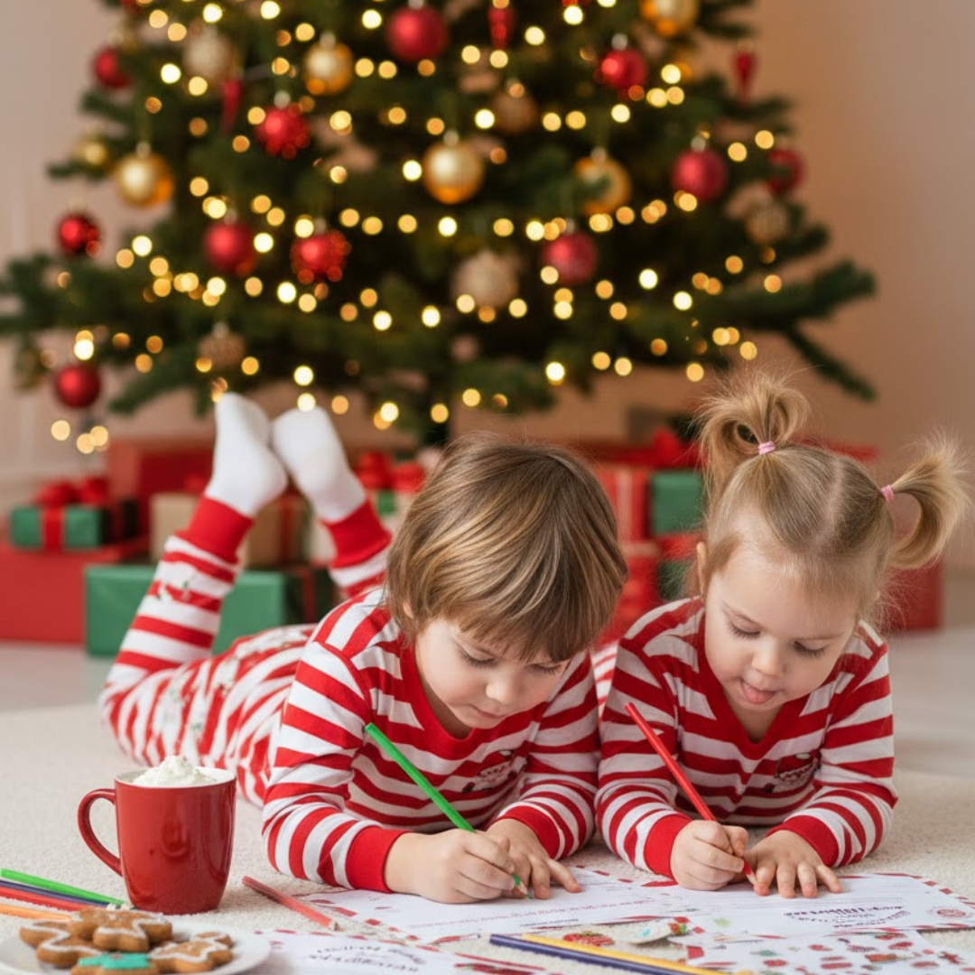 Personalizuotas laiškas nuo Kalėdų Senelio vaikui su sertifikatu ir lipdukais